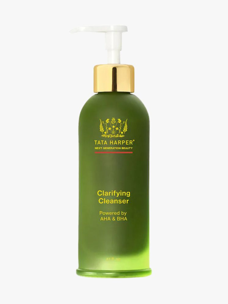 Tata Harper Clarifying Cleanser in branded component on a light gray background
