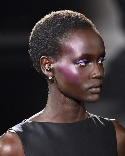 Closeup of Rebecca Nyandeng De Mabior with reflective lids.